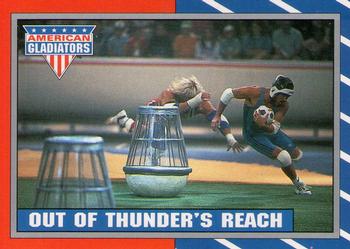 1991 Topps American Gladiators #7 Out of Thunder's Reach Front